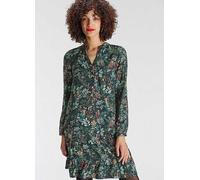 AJC Leaf Print Shirt Dress Green Floral