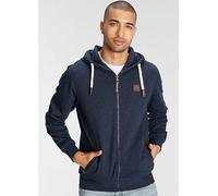 AJC Zip Through Colour Contrast Drawstring Hoodie Navy