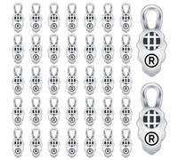 Ajcotahm 100Pcs Glue on Bails for Jewelry Making, Silver Spoon Pendants Bails Jewelry Charms Connector for Earring Bail and Glass Pendants DIY Crafts