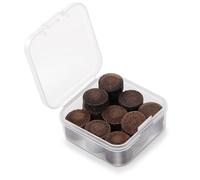 Ajcotahm 20 PCS Pool Cue Tips Replacement Kit Cue Stick Tips 13mm Pool Stick Tip with Storage Box for Pool Cues and Snooker Supplies