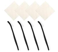 Ajcotahm 4 PCS Cleaning Brush Small Nylon Brush Double-Ended Jewelry Cleaning Brushes with Microfiber Cloths Abs Plastic Handle & Nylon Bristles for Jewelry Glasses Car Detailing