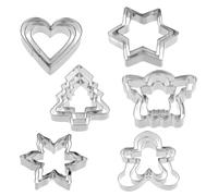 Ajcotahm Christmas Cookie Cutters Set, 18 Piece Stainless Steel Holiday Cookie Baking Tools Gingerbread Man Snowflake Christmas Tree Hear Star Angel Shapes