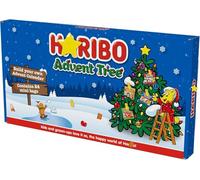AJD Haribo Christmas Candy Advent Calendar Tree 384g | 24 Days Sweet Treat Countdown Gift Box | Assorted Fruity Gummies & Jellies | Holiday Christmas Candy Gift for Kids & Family