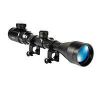 AJDGL 3-9X40 Rifle Scope - Red Green Crosshair Illuminated Optical Sight with 11mm Free Mounts for Hunting