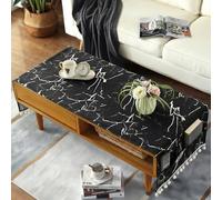 Ajerg Coffee Table Cloth, Marble Coffee Table for Living Room Tablecloth Cover with Pockets, Rectangle Tablecloths Washer Dryer Fridge Top Dust Cover - 20x57inch