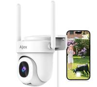 Ajex 3K/5MP Security Camera Outdoor with 300Lm Floodlight for Color Night Vision, 2.4G&5G Wifi CCTV Camera Outdoor,PTZ Wifi Security Camera with 2-Way Audio,Auto Track,IP66 Waterproof,Work with Alexa