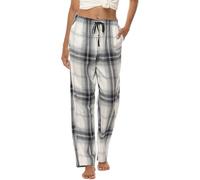 AjezMax Women Plaid Pyjama Trousers Bottoms 100% Cotton Micro-fleece Soft Winter Pajama Lounge Pants S54 Size M