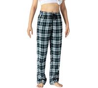 AjezMax Women's Lounge Pants Pajama Bottoms Cotton Plaid Sleepwear Pj Bottoms Pants with Pockets S56 Size XS