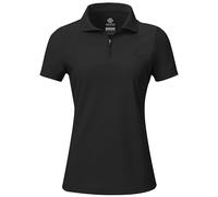 AjezMax Women's Short Sleeve Polo Shirts Lady-fit Casual Summer UPF50+ Sports Golf Work Tee Tops Black L