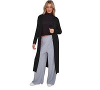AJFASHION Ladies Maxi Plus Size Long Cardigans for Women UK Plus Size New Collared Top Long Full Sleeve Floaty Women's Ladies Cardigans Coatigans UK Sizes 8-26