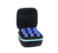 AJFHKJ Insulin Fridge Holder Storage Case Insulin Vial Protector Holder Insulin Cooler Travel Case Organizer Fits Standard 10ml U-100 Vials,Not Fit Tall Vial,Black&Blue Edges,9-Slot with Zipper(Only