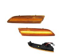 Ajfwuehdpg Side Indicator Side Marker Light For Chrysler For Crossfire 2004-2008 4PCS LED Side Marker Light Bumper Front Amber ＆ Rear Turn Signal Lights(2pc Front Amber B)
