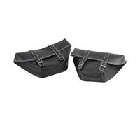 AJHJET Cargo Carrier 1 Pair Motorcycle Side Saddle Bag PU Leather Classic Motorbike Tool Saddlebag for Universal Cafe Racer for CB for Custom for Japstyle Luggage Rack(Black)