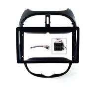 AJHJET Fascia Radio Frame 9 Inch 2 Din Car Dashboard Frame CAR DVD Radio Panel Navigation Android For Peugeot 206 2000-2010(Frame an ISO)
