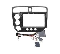AJHJET Fascia Radio Frame 9 Inch Fascia Radio Stereo Panel Dash Mounting Installation Trim Kit Face Frame Bezel Wire For Civic 7 LHD RHD 2000-2006(For civic all A)