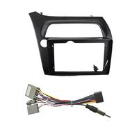 AJHJET Fascia Radio Frame 9 Inch For Hatchback For Civic 2005-2008 2009 2010 2011 Car Radio Frame LHD RHD Trim Panel Mount Kit Installation 2 Din Stereo(Frame LHD Cable)