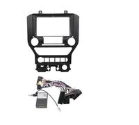 AJHJET Fascia Radio Frame 9 Inch For Mustang 2015-2018 Car Fascia Frame Adapter Canbus Box Android Radio Dashboard Fitting Panel Kit Face Plate17(High Full Set-B)