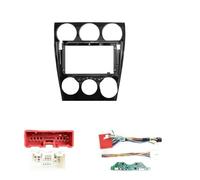 AJHJET Fascia Radio Frame For Mazda 6 2004-2015 Android Frame Kit Panel 9INCH LHD RHD UV Black MANUAL AUTO AC 2 Din Car Cable Video Harness Adapter(2013-2015)