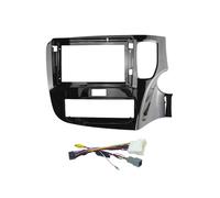 AJHJET Fascia Radio Frame For Mitsubishi For Outlander 3 2012-2017 2018 2019 2020 2021 9/10.1 Inch Car Frame Fascia Adapter Android Radio Dash Fitting Panel Kit(Frame Cable RHD18-21)