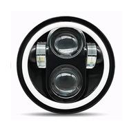 AJHJET For VRSCD For VRSCDX Headlamp Lighthouse 5.75 Inch Black Round Motorcycle 3/4" LED Headlight Mounting Housing Bucket Shell Motorbike Headlamp Front Headlight(1PC 5.75-inch 4LED)