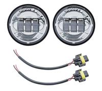 AJHJET Motorbike Headlights 4.5 Inch 30W LED Fog Lights Projector Auxiliary Moto Headlight Passing Light Lamp For Electra For Glide For Classic(Short Wire)
