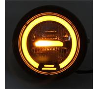 AJHJET Motorbike Headlights 6 Inch Motorcycle Led Headlight Universal 6" Round Head Light For Sportster For Suzuki For Custom(Yellow)