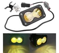 AJHJET Motorbike Headlights For Sur-Ron For Segway X260 20W LED Headlight Switch White Spot Flood Pod Kit Waterproof(Yellow Light)