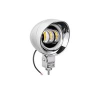 AJHJET Motorbike Headlights LED Spot Driving Light Dual Color Headlight Auxiliary Spotlight Lamp ATV Scooter For Suzuki For Chopper For Bobber For Touring(1 piece With Halo)