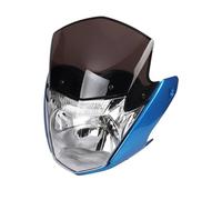 AJHJET Motorbike Headlights Motorcycle Headlight Front HeadLamp For YBR125 For YBR125K For YBR 125 K JYM125-7 Head Lamp Light With Fairing Windshield(Set of blue)