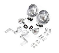 AJHJET Motorbike Headlights Universal Motorcycle Headlight Passing Fog Lamp Turn Signals With Mounts Holder For Suzuki(Whole Set B)