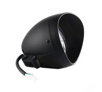 AJHJET Motorbike Headlights Universal Retro Motorcycle Headlight High/Low Beam Head Lamp For Cruiser For Cafe For Racer For Suzuki(Black)