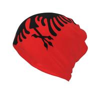 Ajiekjdsv Albanian Flag Multifunction Beanie Hat - Soft and Stretchy Skull Cap for Men and Women - Versatile Headwear for Fashion Black