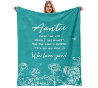 AJIIUSV Auntie Gift Ideas, Aunt Birthday Gifts, Gifts for Aunts from Niece, Best Auntie Gift Throw Blanket 50"x60"