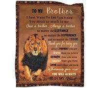 AJIIUSV Brother Blanket Gifts from Sister, Birthday Gifts for Brother Adults, Brothers Gift for Christmas Fathers Day Thanksgiving Lion Throw Blanket 60"x80"