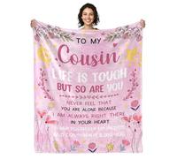 AJIIUSV Cousin Blanket - Gifts for Cousin Birthday, Female Throw Blankets for Women - Christmas, Thanksgiving - 50"x60"