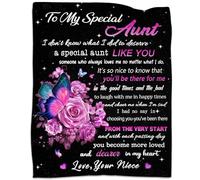AJIIUSV Gifts for Aunt Mothers Day Birthday from Niece, Aunt Gifts Throw Blanket 50"X60"