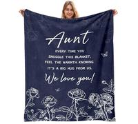AJIIUSV Gifts for Aunts for Mothers Day Christmas, Aunt Gift Blanket, Aunt Birthday Gifts Throw Blankets 60"x80"