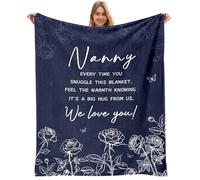 AJIIUSV Gifts for Nanny, Nanny Gifts for Grandma, Nanny Grandma Gifts for Nanny from Grandkids, Best Nanny Ever Gifts, Nanny Throw Blanket 50"x60"
