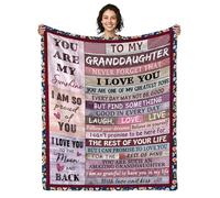 AJIIUSV Granddaughter Gifts Throw Blanket - Grandma & Grandpa Gifts - 50"x60"