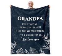 AJIIUSV Grandpa Gifts Blanket, Birthday Gifts for Grandpa from Grandchildren, Best Grandfather Gift for Fathers Day Christmas Thanksgiving Throw Blanket 60"x 80"