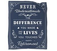 AJIIUSV Retirement Gifts Throw Blanket Happy Retirement Flannel Blankets for Retired Women Men Teacher Boss Farewell Present 50"x60"