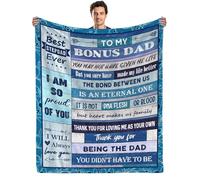 AJIIUSV Step Dad Gifts from Daughter Fathers Day Blanket Gifts Bonus Dad Throw Blankets from Son to Stepdad Birthday Thanksgiving Blankets 50"x60"
