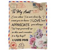 AJIIUSV to My Aunt Blanket from Niece Quilt Envelope Throw Blankets Mothers Day Blanket Gifts for Auntie Flannel Blanket Birthday Women's Day Holiday 50"x60"
