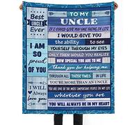 AJIIUSV Uncle Gifts, Gifts for Uncle from Niece Nephew, Uncle Birthday Gifts, Fathers Day Blankets Gifts for Uncle Christmas Thanksgiving Gifts Blankets 50"x60"