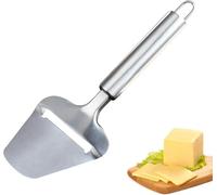 AJinacious Cheese Butter Slicer Scraper Server, Stainless Steel Manual Cheese Slicer Grater Peeler Plane, Stylish Kitchen Tool with Heavy Duty Blade and Safe Handle, Soft and Hard Cheese Boards