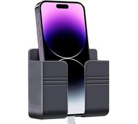 AJinacious Wall Phone Holder with Adhesive, 3M Adhesive Phone Holder for Shower/Charging, Damage-Free iphone wall mount, Remote Control Storage Box for Bedroom, Kitchen, Office
