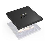 AJinTeby Fire Pit Lid Fits 24" x 24" Drop-in Fire Pit Pan, 27" x 27" Upgrade Porcelain Steel Fire Pit Cover, Fire Pit Cover Rectangular Burner Pan