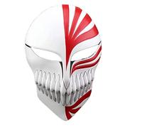 AJINWEE Bleach Ichigo Kurosaki Hollowification Mask Cosplay Masquerade Party Costume Masks (Masks-A), Red, 7W x 10L