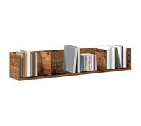 AJJHUUKI CD Wall Shelf Old Wood 100x18x18 cm Engineered Wood-Furniture,Shelving,Wall Shelves & Ledges