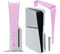 AJKTHGE PS5 Slim Dust Cover Net (Short Version, Pink, Eco-friendly Plastic Composite) for PlayStation 5 Slim Optical/Digital Version Accessories